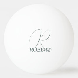 Pelota De Ping Pong Paleta de Ping Pong Monogramada Verde Musgo