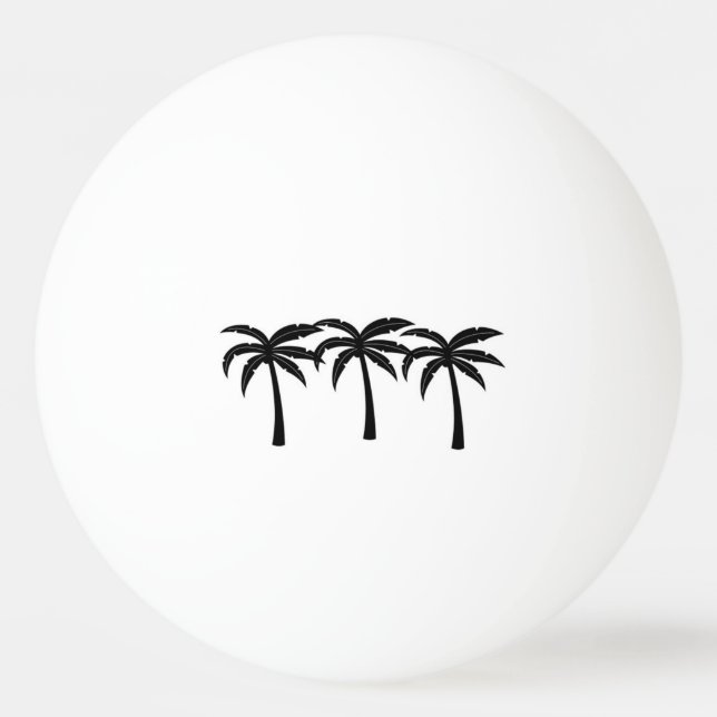 Pelota De Ping Pong Palmeras Tropicales (Reverso)