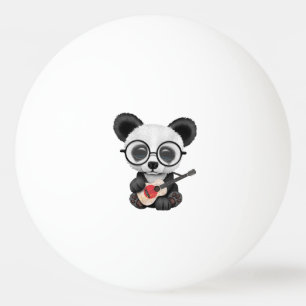 Pelota De Ping Pong Panda del bebé que toca la guitarra japonesa de l