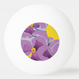 Pelota De Ping Pong "Pansy #4 on morple" Floral Ping Pong Ball