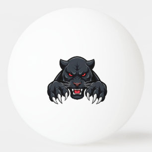 Pelota De Ping Pong Pantera Negra Agresiva Con Ojos Rojos