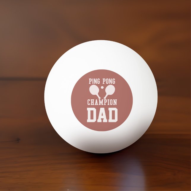 Pelota De Ping Pong Papa Champion Sporty Monogrammed Ping Pong Ball (Perfect ping pong ball for your dad (or mom) check out the matching paddle!)