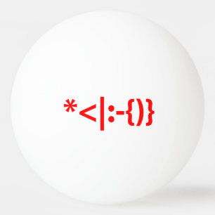 Pelota De Ping Pong Papá Noel con emoticonos de Navidades barba