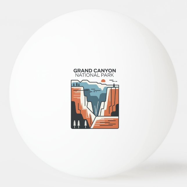 Pelota De Ping Pong Parque nacional del Gran Cañón Ilustracion abstrac (Anverso)