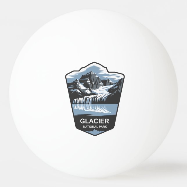 Pelota De Ping Pong Parque nacional Glacier Emblem (Anverso)