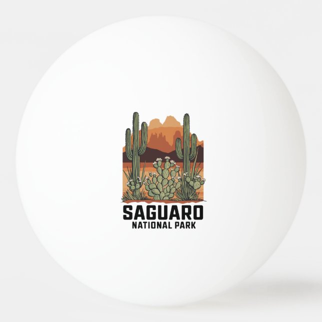 Pelota De Ping Pong Parque nacional Saguaro Cactus (Anverso)