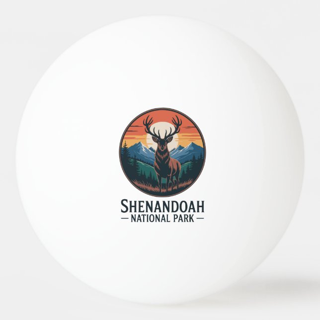 Pelota De Ping Pong Parque nacional Shenandoah Emblem (Anverso)