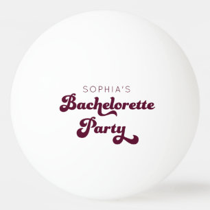 Pelota De Ping Pong Partido Retro Bachelorette Ping Pong Ball