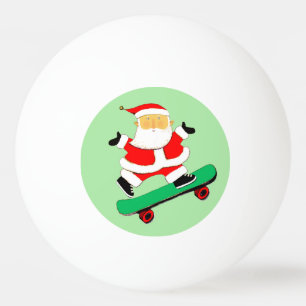 Pelota De Ping Pong Patinador de monopatín en Navidad
