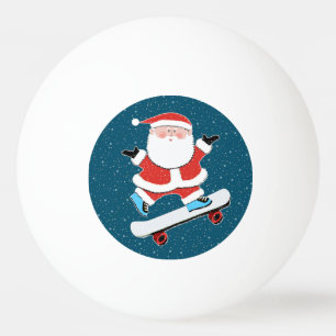 Pelota De Ping Pong Patinador de monopatín en Navidad