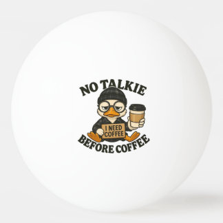 Pelota De Ping Pong Pato Divertido No Habla Antes De Café Mono De Café