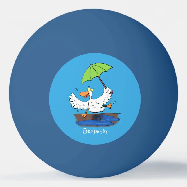 Pelota De Ping Pong Pato gracioso con personalizado bailarín de paragu (Anverso)