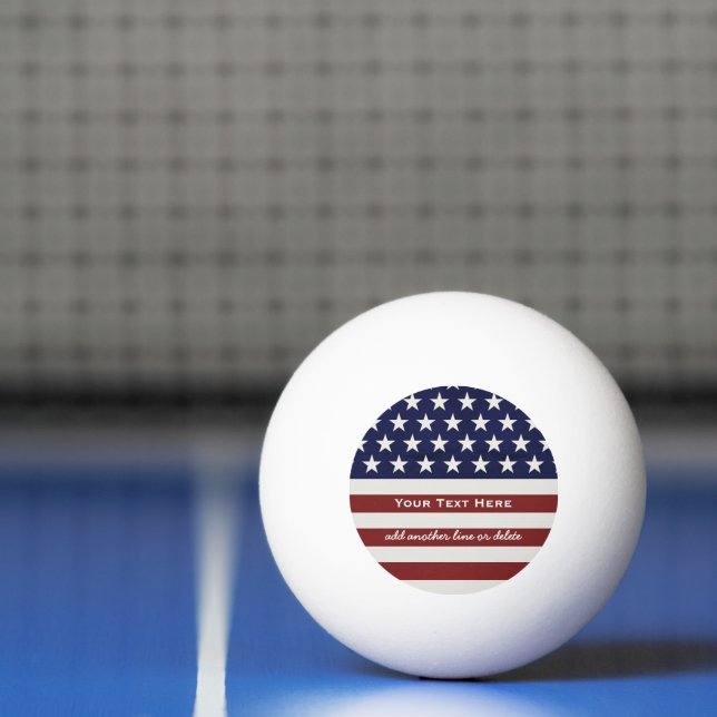 Pelota De Ping Pong Patriota de la bandera estadounidense, 4 de julio, (Neto)