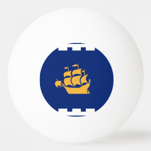 Pelota de ping pong patriótica con la bandera de l