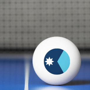 Pelota de ping pong patriótica con la bandera de M