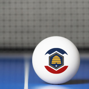 Pelota de ping pong patriótica con la bandera de U