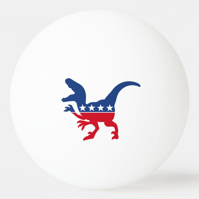 Pelota De Ping Pong Patriótico anti-política T-Rex (Anverso)