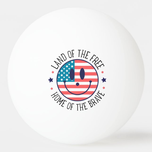 Pelota De Ping Pong Patriótico de Estados Unidos (Anverso)