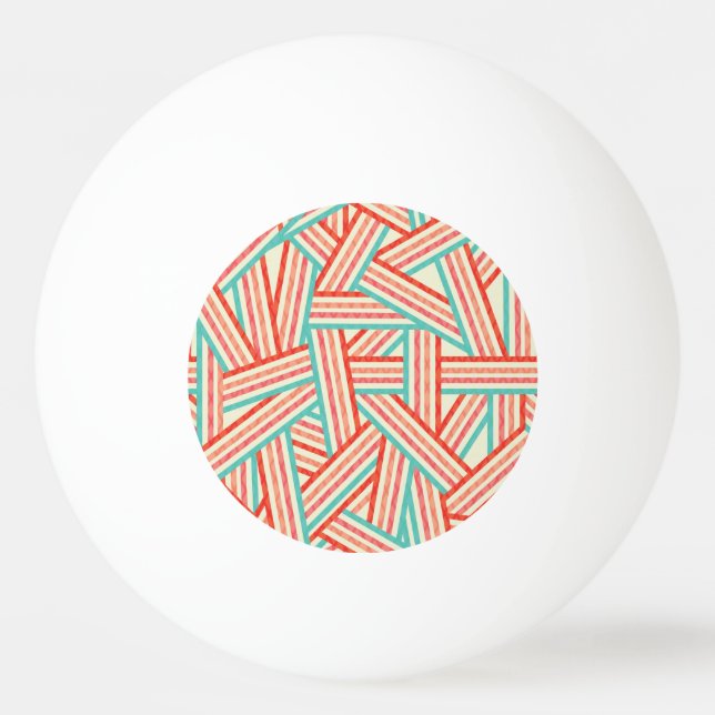 Pelota De Ping Pong Patrón abstracto a rayas coloridas (Anverso)