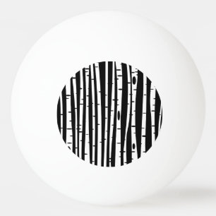 Pelota De Ping Pong Patrón de árbol blanco negro lindo