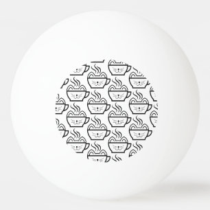 Pelota De Ping Pong Patrón de café de gato