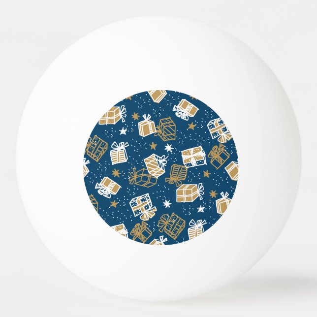 Pelota De Ping Pong Patrón de cajas de regalo de vacaciones de inviern (Anverso)