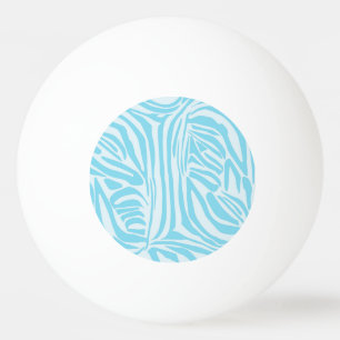 Pelota De Ping Pong Patrón de cebra azul