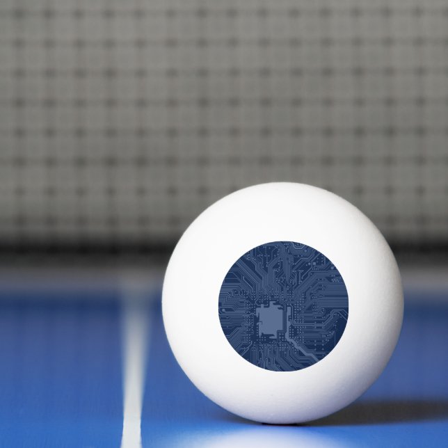 Pelota De Ping Pong Patrón de circuito de la tarjeta madre azul geek (Neto)