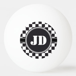 Pelota De Ping Pong Patrón de coche de Carreras + color y texto de fon