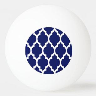 Pelota De Ping Pong Patrón de Cuartel Azul Blanco de la Marina Marroqu