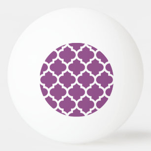 Pelota De Ping Pong Patrón de cuarzo morado de color blanco marroquí d