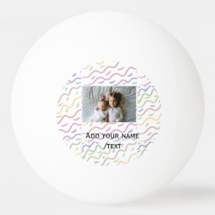 Pelota De Ping Pong Patrón de espiral de acuarela colorido añadir nomb