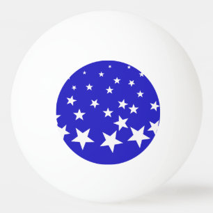 Pelota De Ping Pong Patrón de estrella blanca sobre fondo azul
