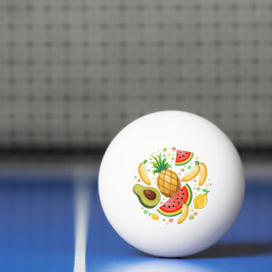 Pelota De Ping Pong Patrón de frutas de verano fresco