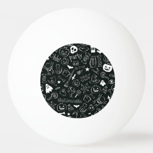 Pelota De Ping Pong Patrón de Halloween