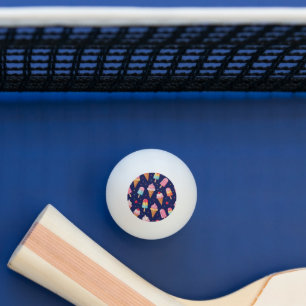 Pelota De Ping Pong Patrón de helado, paletas y cerezas