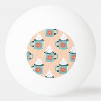 Pelota De Ping Pong Patrón de la Copa Azul Ligero.