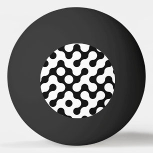 Pelota De Ping Pong Patrón de laberinto blanco negro lindo