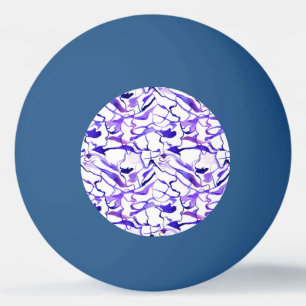 Pelota De Ping Pong Patrón de líneas abstractas de acuarela violeta li