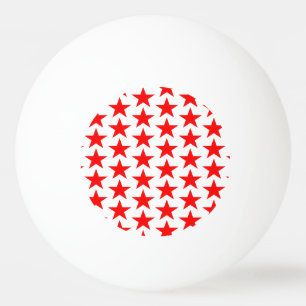 Pelota De Ping Pong Patrón de pequeñas estrellas rojas