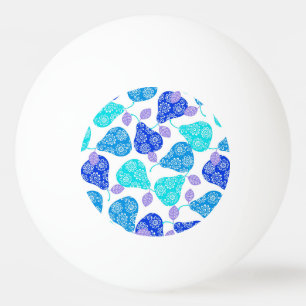 Pelota De Ping Pong Patrón de peras decorativas azules lindas