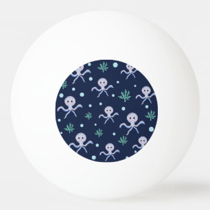 Pelota De Ping Pong Patrón de pulpo bajo el mar