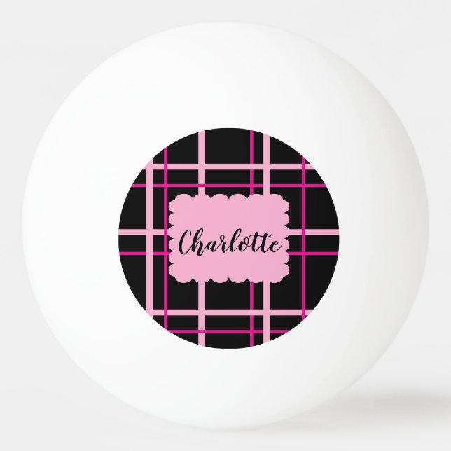 Pelota De Ping Pong Patrón de rayas frescas (Anverso)