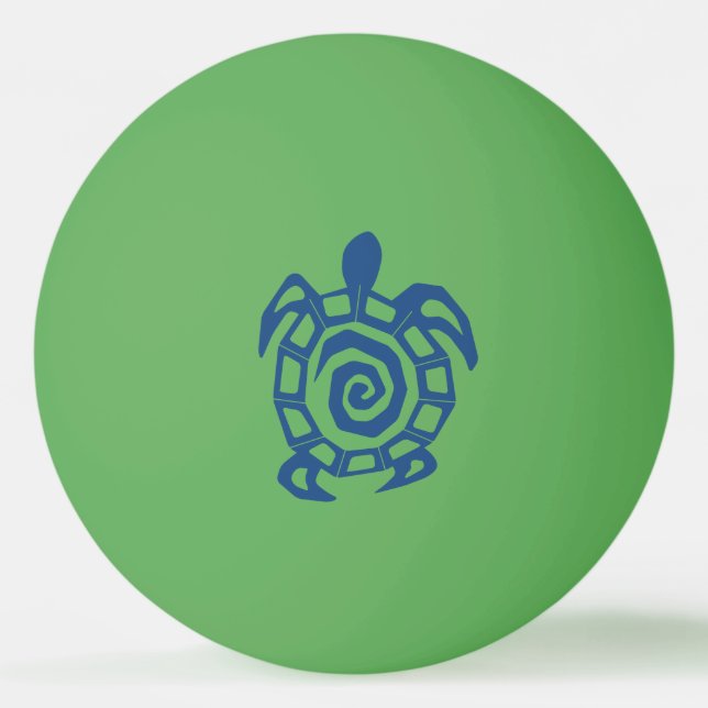 Pelota De Ping Pong Patrón de tortuga verde (Anverso)