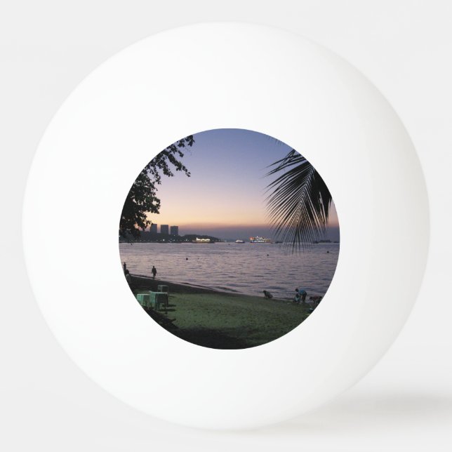 Pelota De Ping Pong Pattaya Beach Sunset... Chonburi (Tailandia) (Anverso)