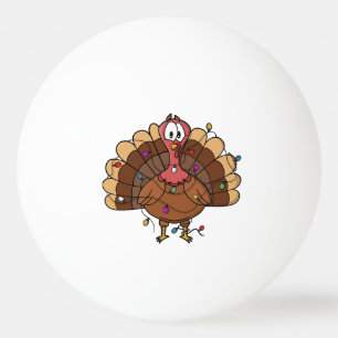 Pelota De Ping Pong Pavo festivo con luces de cuerda