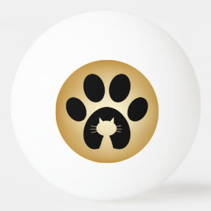 Pelota De Ping Pong Paw del gato