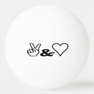 Pelota De Ping Pong Paz y amor