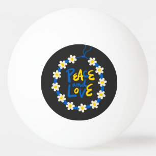 Pelota De Ping Pong Paz y amor Ucrania flor corona