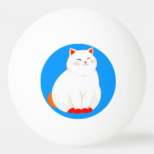 Pelota De Ping Pong Peaches, el Gato Sonriente